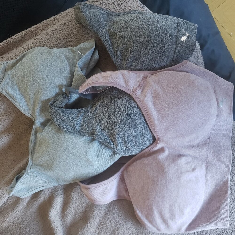 3 Puma Bras no Sizes Please look at measurements.